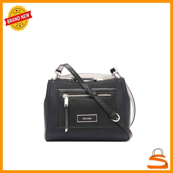 Triple Compartment Crossbody Bag Adjustable Strap PVC Material One Size